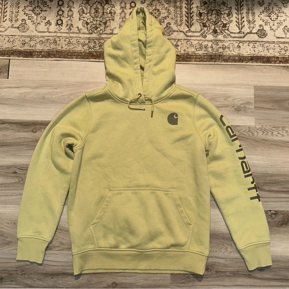Carhartt Tops - Carhartt Women's Pale light greensPullover Hoodie with Logo